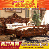悦享人生 美式真皮床高端美式婚床奢华主卧床1.8米 欧式双人床