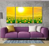 日出风水画向日葵无框挂画阳光花卉装饰画客厅沙发背景墙挂画壁画