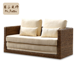 沙发床 可折叠现代简约折叠沙发床1米客厅小户型藤椅藤家具沙发床