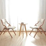 实木折叠椅休闲餐椅简约现代家具椅子客厅卧室书房椅可折叠靠背椅
