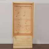 成人衣柜木质全实木松木原木欧式二门简约定制衣橱储物柜带抽家具