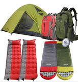 牧高笛冷山2Air 帐篷套装 户外双人露营全套装备 睡袋双包40L50L