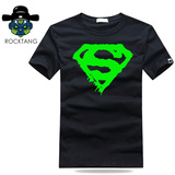 摇滚唐朝 新款短袖T恤 super man超人夜光T恤年会演出男女T恤