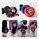 2015韩国儿童书包汽车轮胎幼儿园小斜挎包男女童1-3岁双肩背包潮