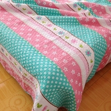 韩式新款纯棉印花水洗绗缝床盖床单床垫夏凉被空调被床品特价包邮
