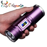 新款15W四紫光夜钓灯钓鱼灯USB充电夜光灯数码显示可调焦钓灯渔具
