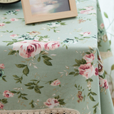 玫瑰花餐桌布布艺田园纯棉加厚茶几垫宜家桌布蕾丝花边可定做包邮