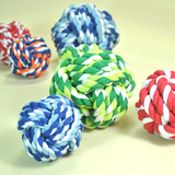 玩具球棉绳结球 互动磨牙洁齿狗狗玩具球 耐压耐咬球宠物玩具用品