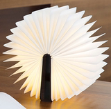 灯LED书本灯 皮质便携式翻页折纸书灯 USB充电装饰折叠台创意变色