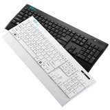 富德K5无线键盘单 电脑游戏无线键盘 巧克力带手托超薄无限键盘