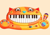 dl玩具钢琴儿童电子琴带麦克风可充电可弹奏34岁56岁女孩生日礼物
