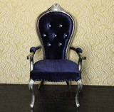 欧式家具新古典雕花餐椅 酒店扶手椅 布艺实木椅子 沙发椅