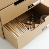 面文件整理盒聚可爱 日式纸质桌面收纳盒抽屉式办公桌创意DIY桌