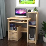 简易台式电脑桌1米台式桌家用写字台带书柜组合桌简约办公桌特价
