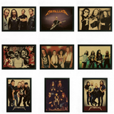 Metallica 金属乐队 摇滚音乐 文艺复古怀旧牛皮纸装饰海报招贴画