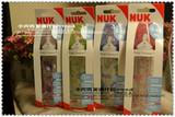 现货德国代购NUK婴儿宽口径PA塑料奶瓶防胀气硅胶奶嘴150ml/300ml