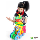 贝旺正品乐高式幼儿园早教儿童益智桌面拼插塑料积木飞乐拼塔玩具