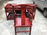 老挝大红酸枝1米6素面办公桌书桌大班台主管台会客桌红木住宅家具