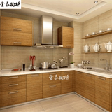 上海整体橱柜整体厨房艾格板门板厨柜定做石英石台面现代简约风格
