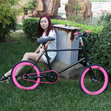 死飞自行车迷你20寸小轮单车男女学生款式可DIY彩色创意包邮复古