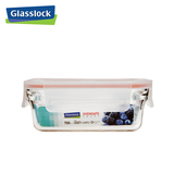 Glasslock韩国进口正品钢化玻璃长方形保鲜盒微波炉饭盒700ml