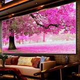 2代3D立体印花初恋的地方樱花树十字绣最新款大幅客厅KS8正品包邮