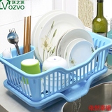 沃之沃大号塑料厨房储物架沥水架碗碟置物架三件套碗盘1层
