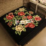 温馨宜家 IKEA 莱思比 短绒地毯 防滑毯 门厅地毯 玫瑰花图案
