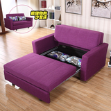 多功能沙发床1.2 1.5 米推拉储物1.8米双人折叠小户型宜家布沙发