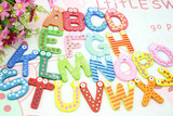 儿童英文数字母家居装饰木质冰箱贴韩国宝宝识字磁贴用品创意饰品