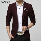 WRRT 男士韩版时尚年春季新款加厚西服休闲长袖翻领显瘦3369