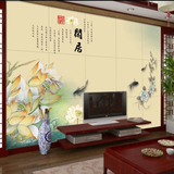 定制壁画壁纸中国风电视背景墙装饰画客厅卧室大型沙发无纺布梅花