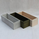 定做实木木盒长条收纳盒优质zakka长方形多肉托盘办公桌杂货整理
