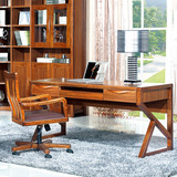 6821现代中式畅销电脑桌家用办公桌实木创意书桌卧室写字台学习桌