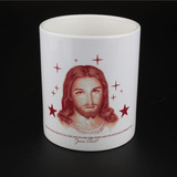 特价天主教圣物基督教工艺品耶稣我信赖你的画像瓷杯送十字架手链