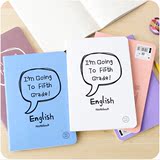 现货包邮韩国文具 学生创意潮流字母英文本简约单本装学生英语本