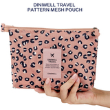 DINIWELL旅行收纳包 印花网格化妆包 化妆品分隔收纳袋 包中包