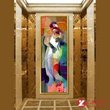 星际酒店会所大厅设计大型壁挂油画 手工抽象人物装饰品画KT105