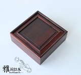 红木木雕工艺品 红酸枝正方形大号首饰盒手镯盒2.0手串盒收纳盒