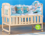 真品热卖儿童松木摇床床带书桌衣柜白色单人婴儿床高低床棕色上下