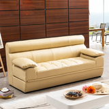 组合真皮沙发床小户多功能办公真皮沙发三3人位可折叠沙发床1.2米