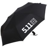 5.11三折折叠全自动雨伞 5.11晴雨伞黑色商务遮阳伞特价金胶黑胶