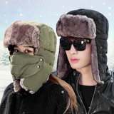 男士冬季棉帽子女冬季韩版潮女士滑雪帽雷锋帽骑车保暖护耳口罩帽