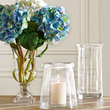 Harbor House广口柱状玻璃花瓶 美式插花瓶 客厅摆件干花假花瓶子