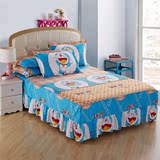卡通床裙床罩床单单件 儿童学生花边床套床笠四件套1.5米1.8米