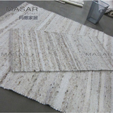 MASAR玛撒 德国进口地毯 现代风格 素色米色 手工编织 羊毛 客厅