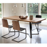 北欧铁艺实木餐桌 工业风格家具简约电脑办公桌会议桌工作台书桌