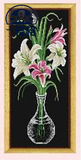 十格格 正品专卖 DMC十字绣套件清爽精准印花挂画 花卉 百合花瓶