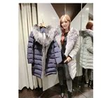 2015冬季韩国VOV正品代购超大毛领羽绒服女中长款修身加厚外套潮