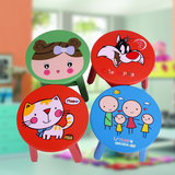 永真小号实木凳子防滑幼儿园儿童凳可爱卡通彩色加厚宝宝小圆板凳